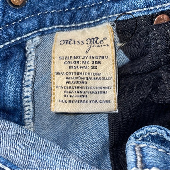 Miss Me jeans boot signature size W27/L31 1/2 - Picture 7 of 16